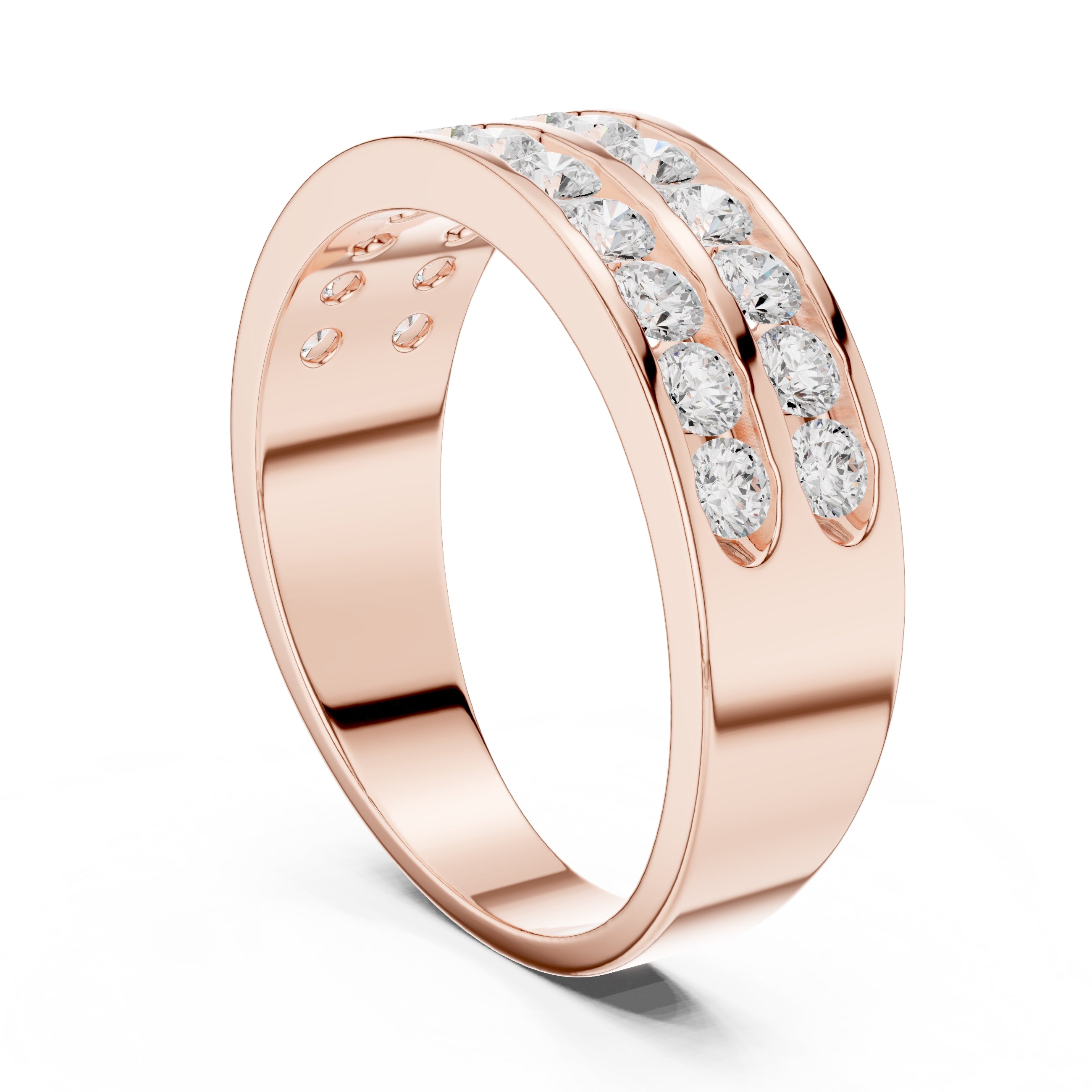The Dual Orbit Ring Rose Gold