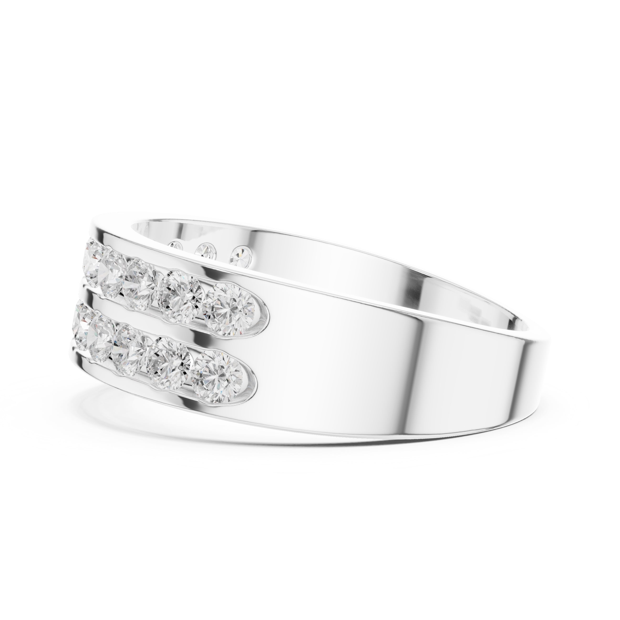 The Dual Orbit Ring White Gold