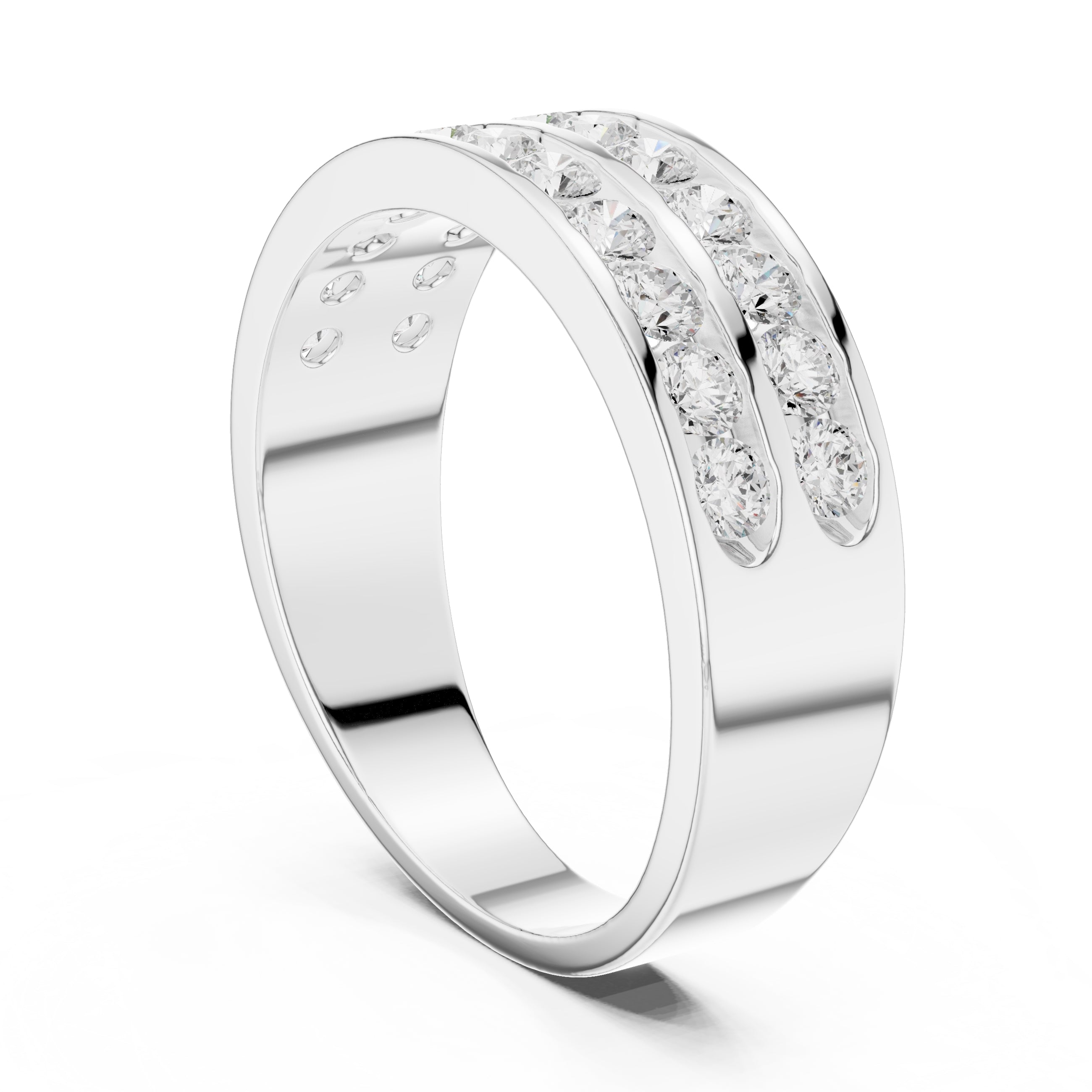 The Dual Orbit Ring White Gold