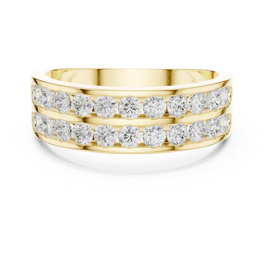 The Dual Orbit Ring Yellow Gold