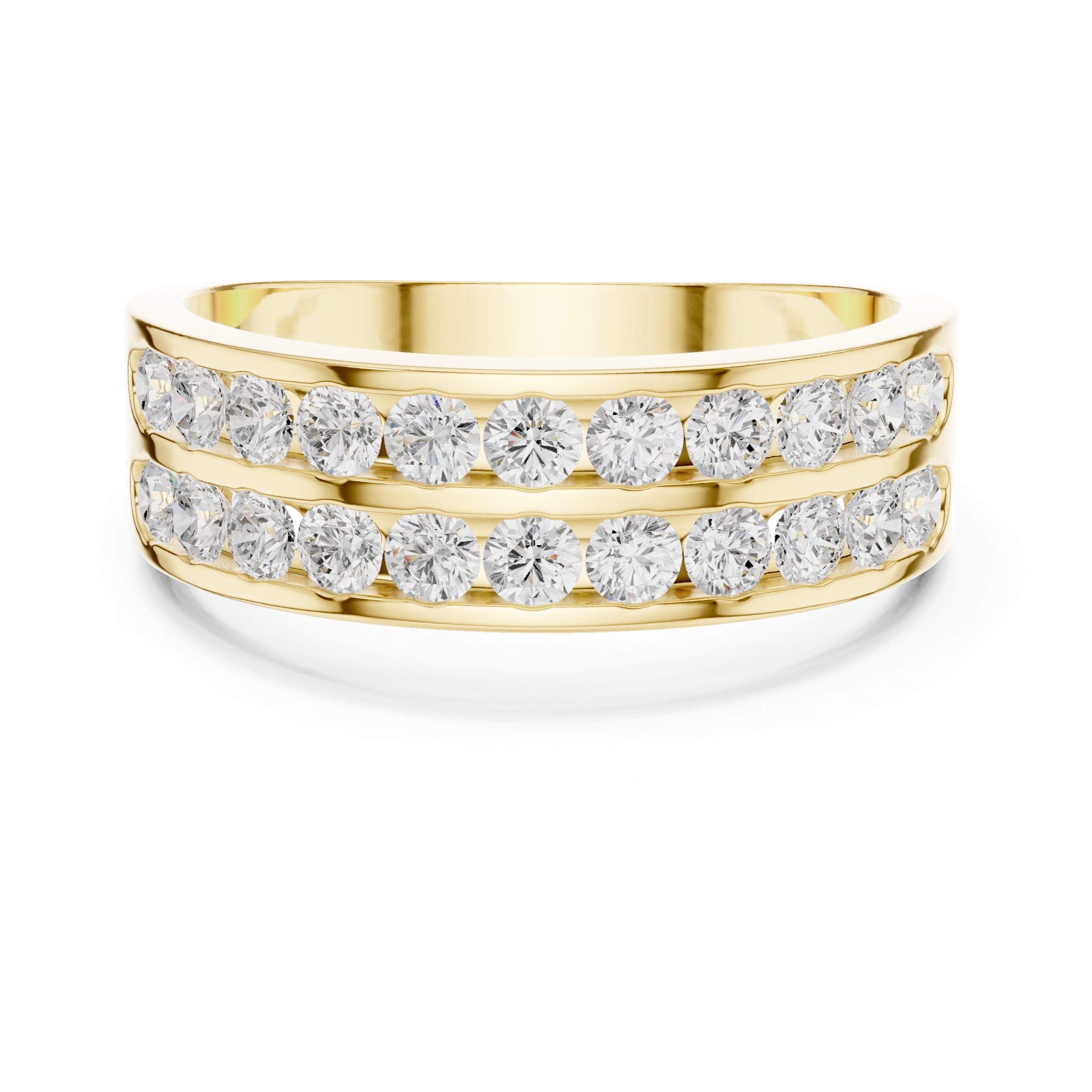 The Dual Orbit Ring Yellow Gold