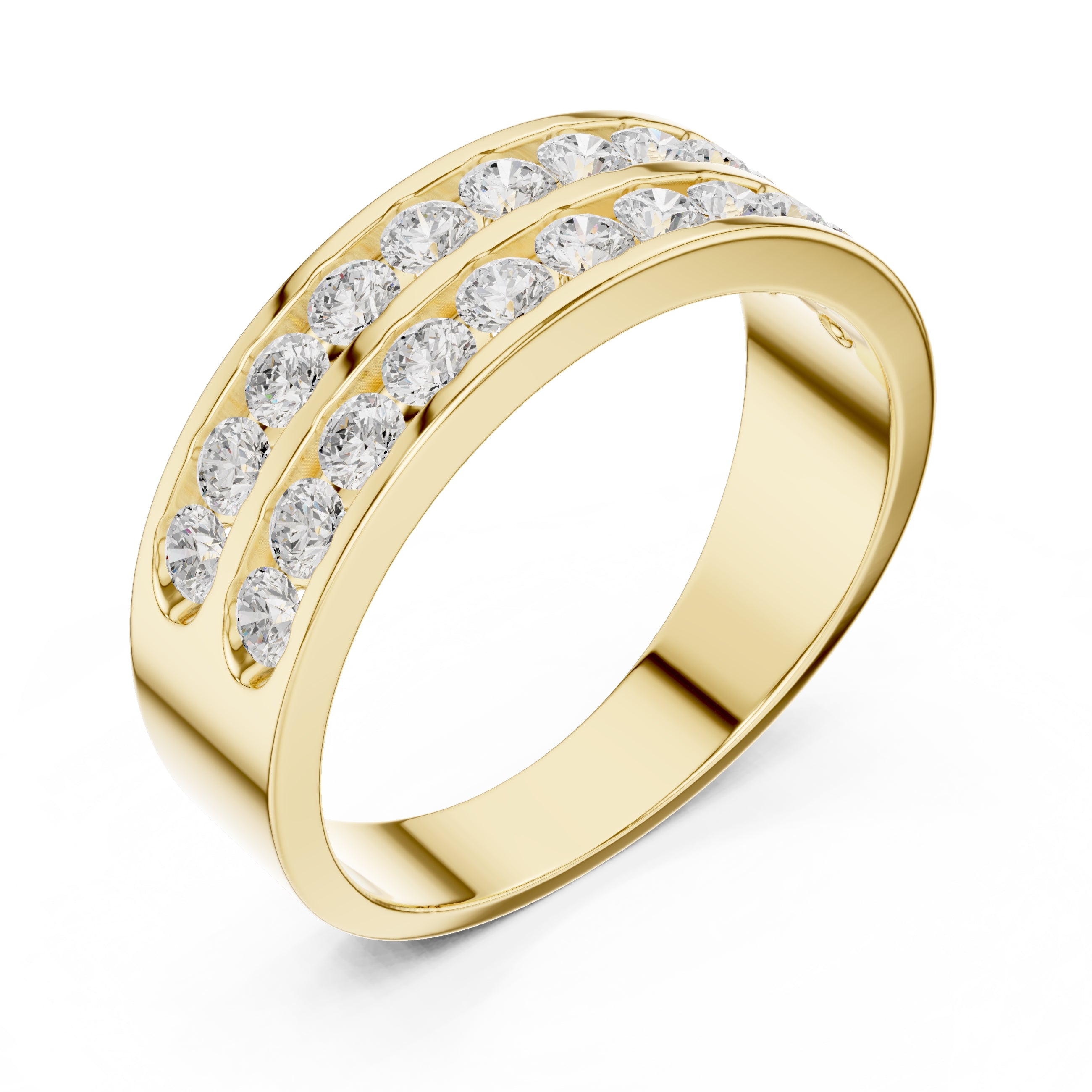 The Dual Orbit Ring Yellow Gold