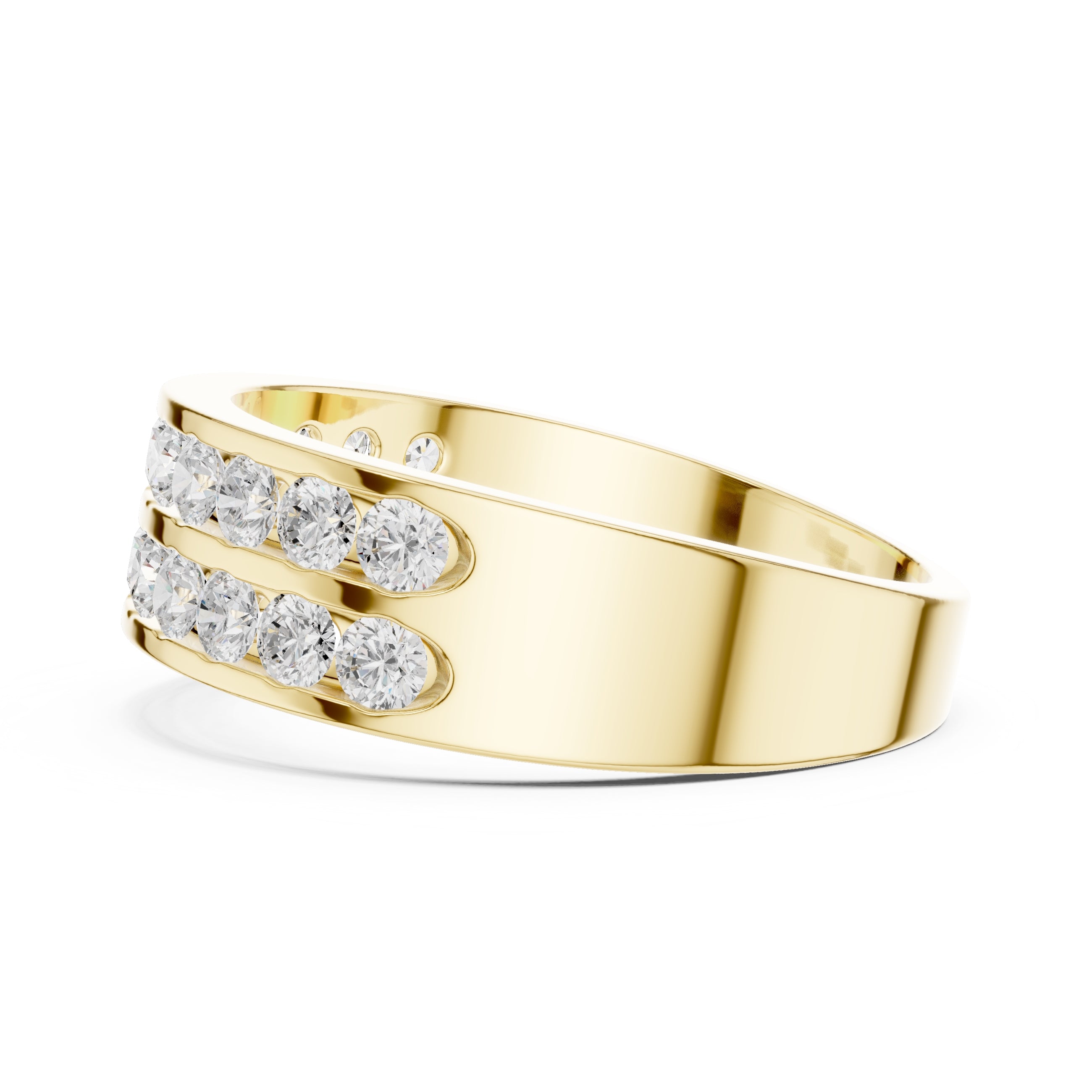 The Dual Orbit Ring Yellow Gold