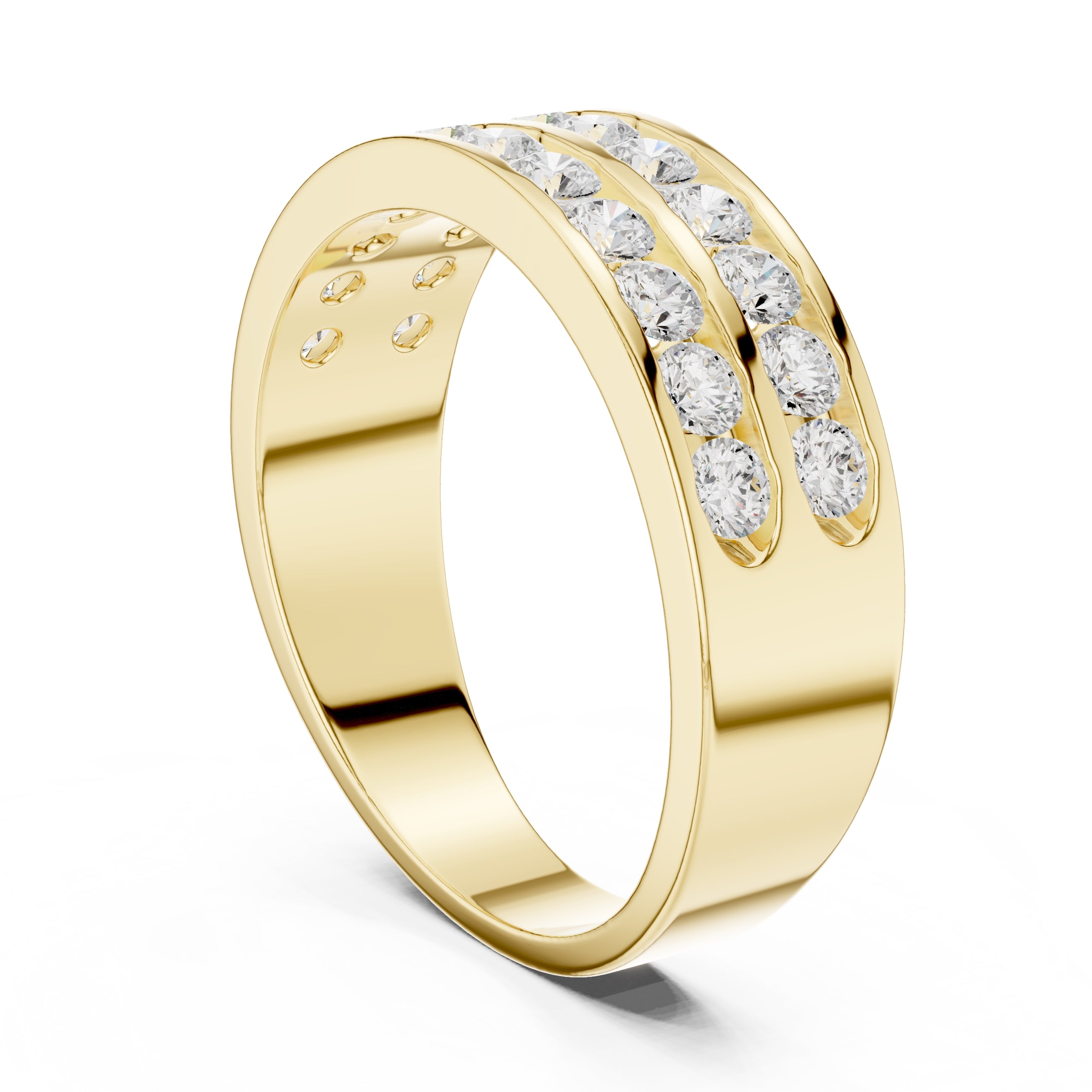 The Dual Orbit Ring Yellow Gold