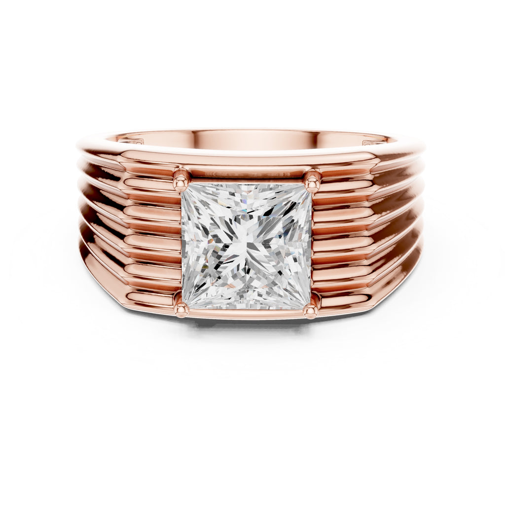 The Stratum Princess-Cut Ring 2.3ct Rose Gold