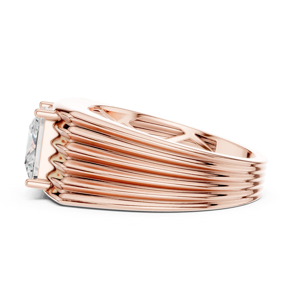 The Stratum Princess-Cut Ring 2.3ct Rose Gold
