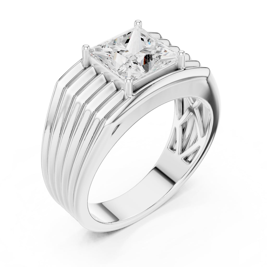 The Stratum Princess-Cut Ring 2.3ct White Gold