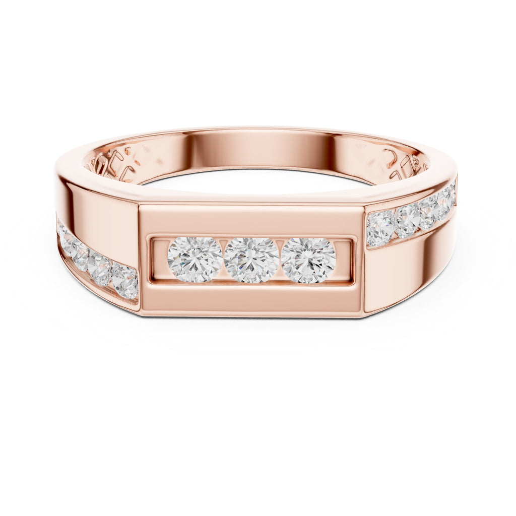The Vertex Channel Band Rose Gold