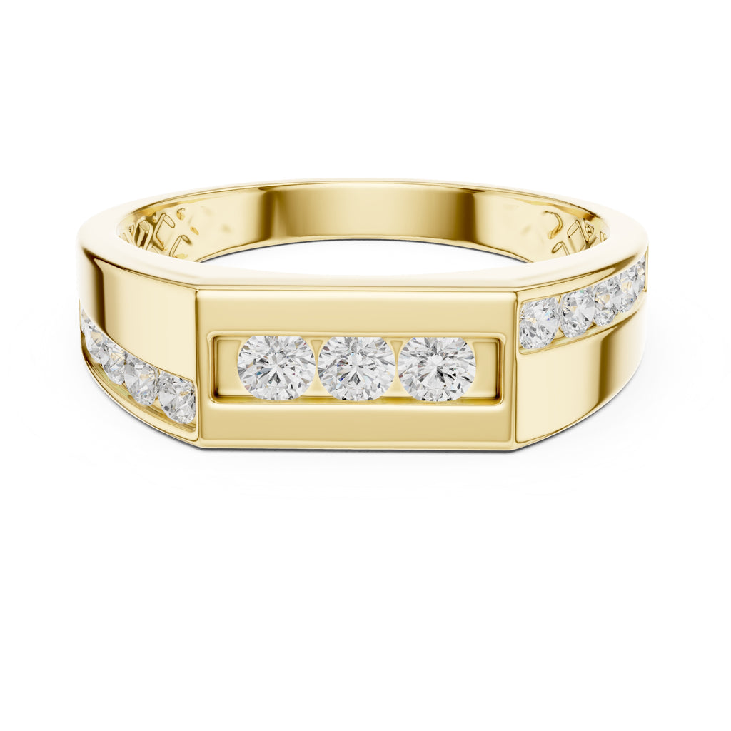 The Vertex Channel Band Yellow Gold