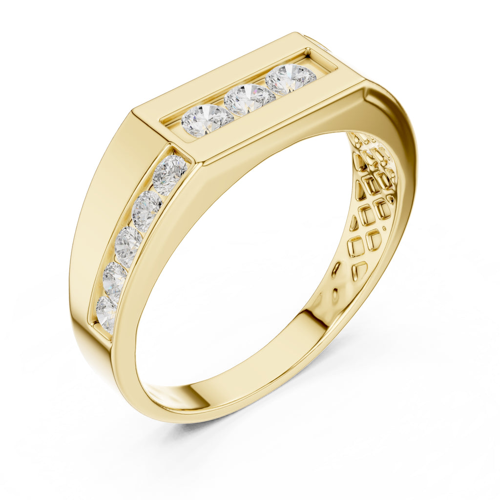 The Vertex Channel Band Yellow Gold