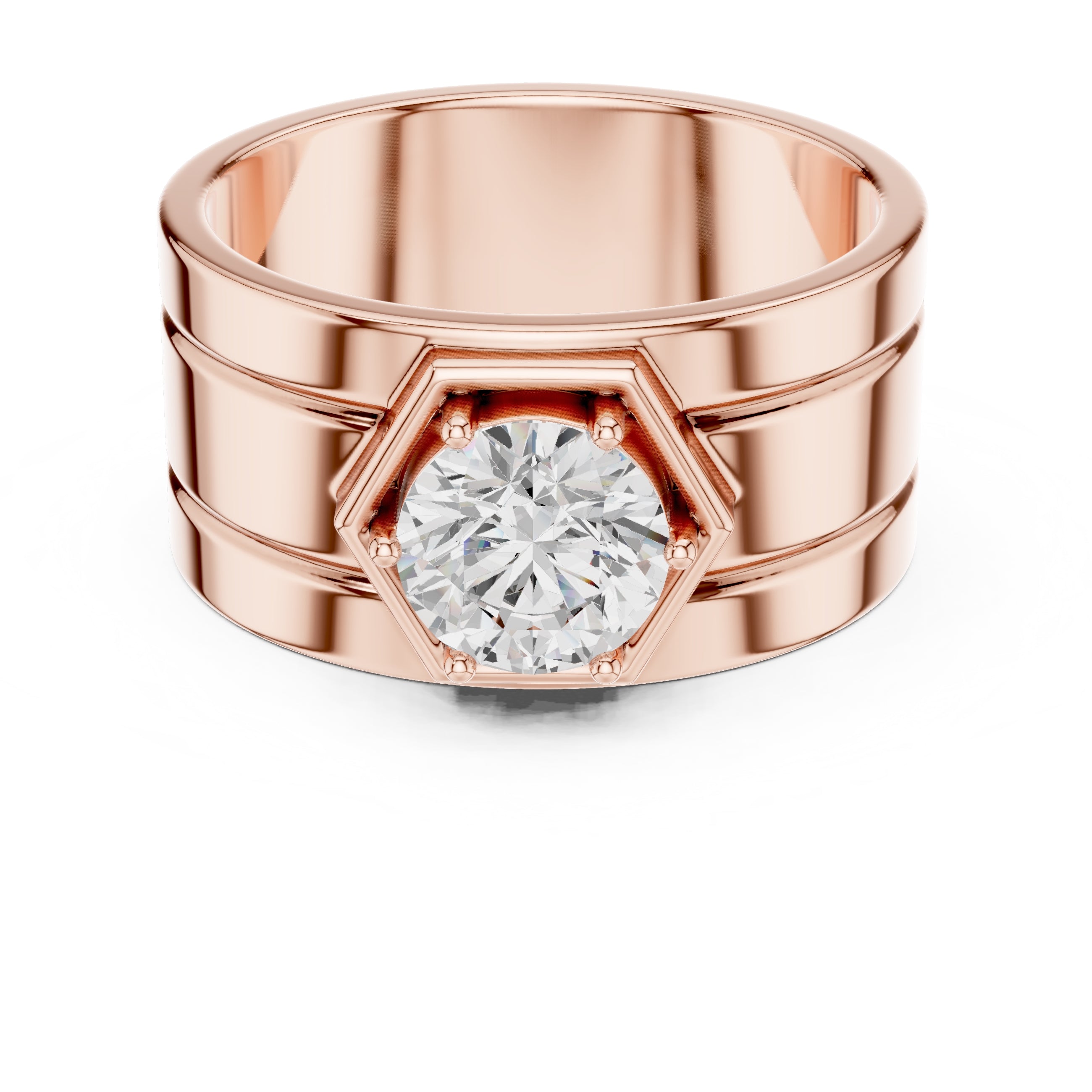 The Hexa-Crown Solitaire Ring 1.42ct Rose Gold