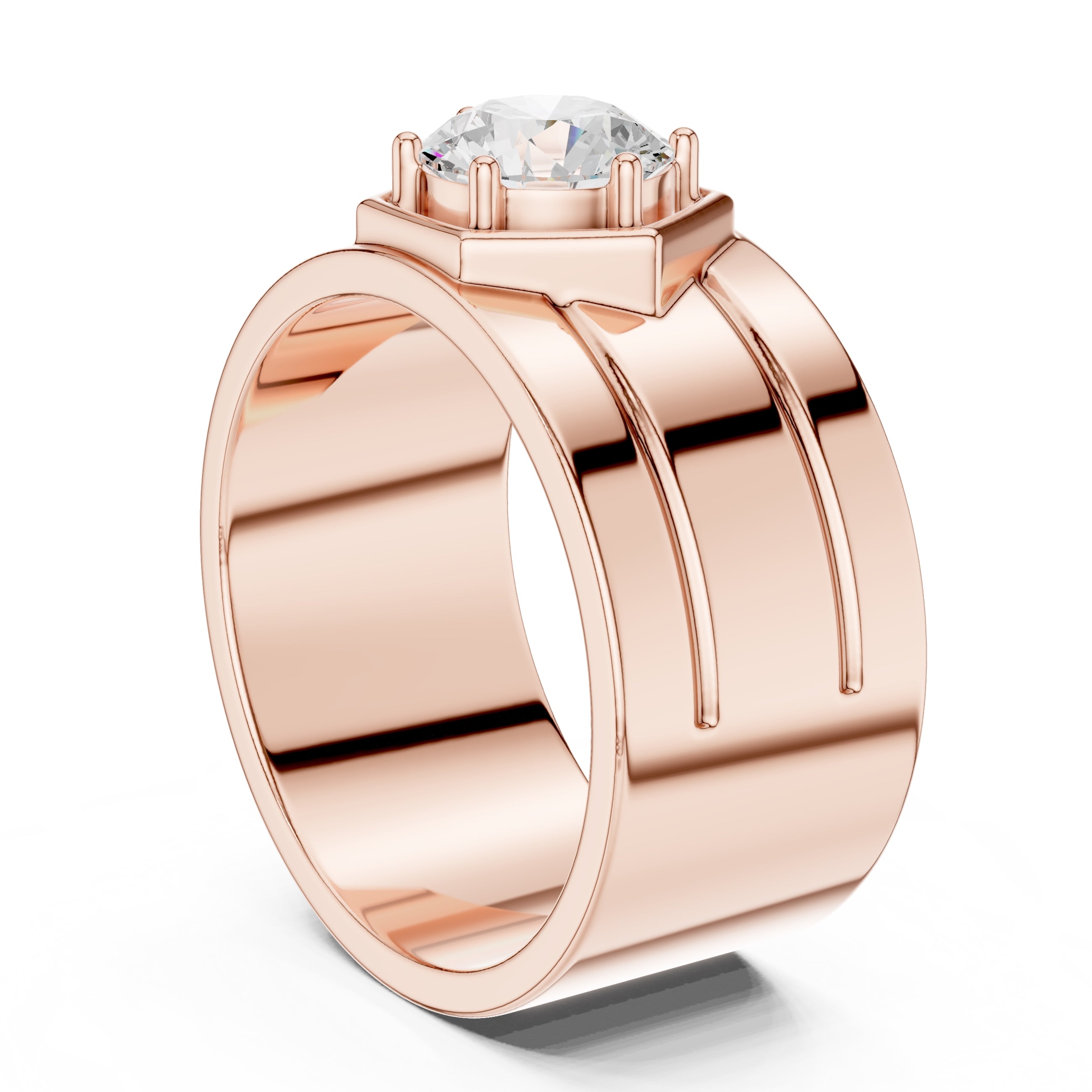 The Hexa-Crown Solitaire Ring 1.42ct Rose Gold