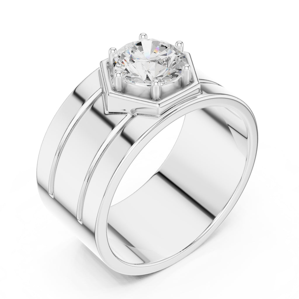 The Hexa-Crown Solitaire Ring 1.42ct White Gold