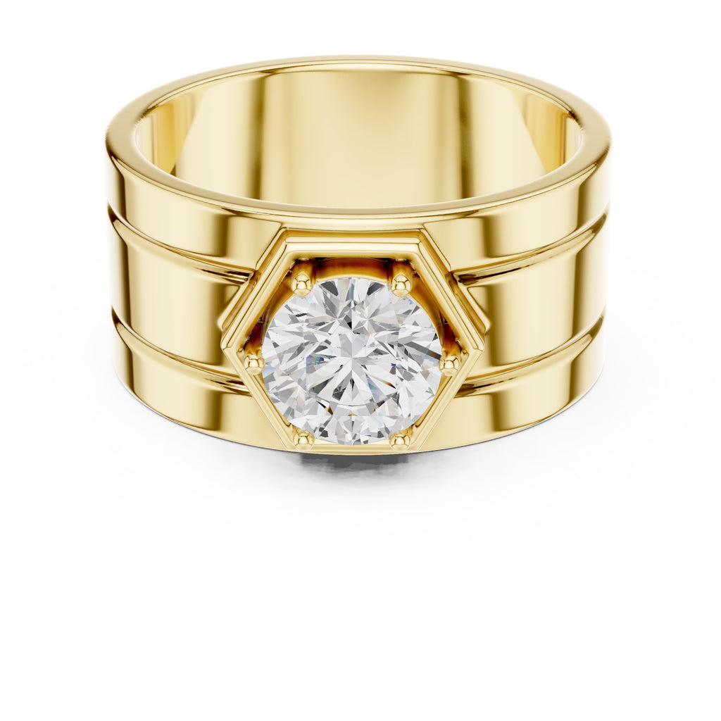 The Hexa-Crown Solitaire Ring 1.42ct Yellow Gold