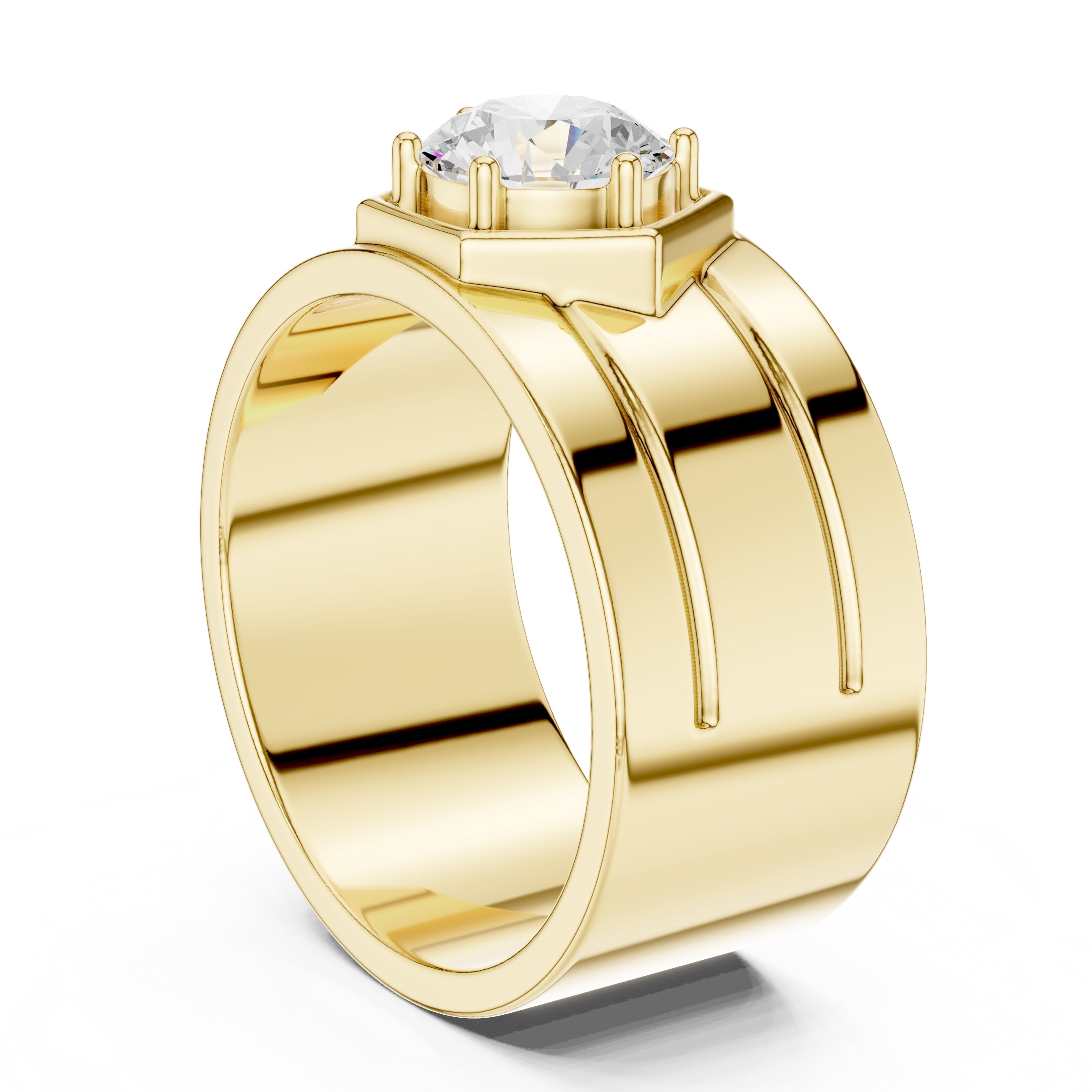 The Hexa-Crown Solitaire Ring 1.42ct Yellow Gold