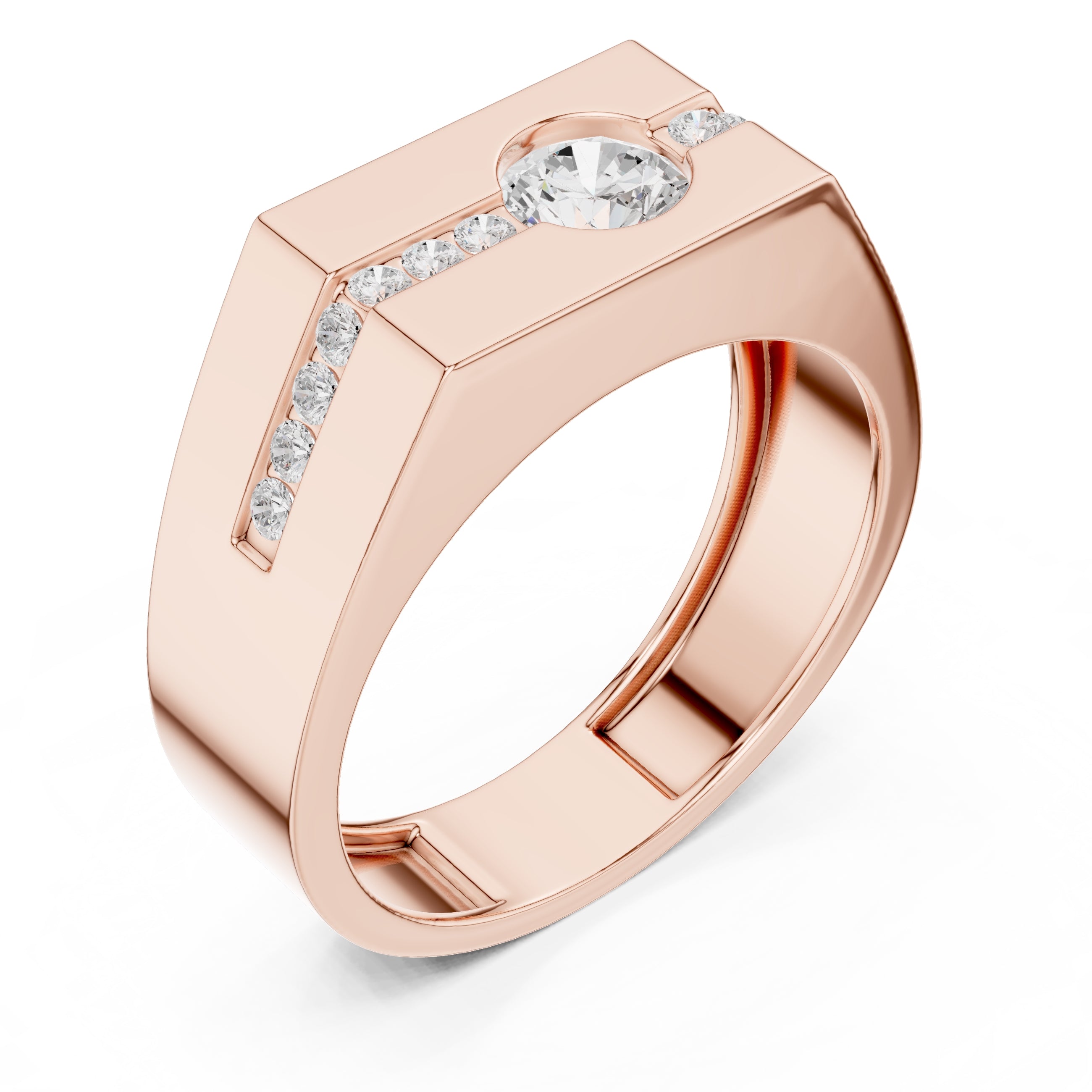 The Apex Channel Ring 0.5ct Rose Gold
