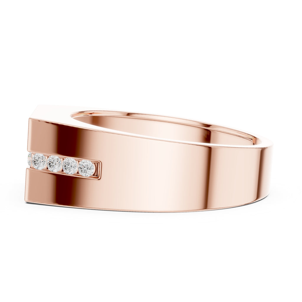 The Apex Channel Ring 0.5ct Rose Gold
