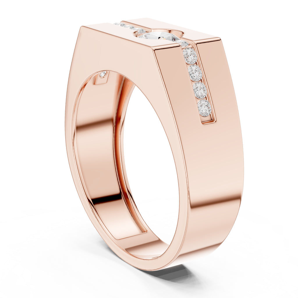 The Apex Channel Ring 0.5ct Rose Gold