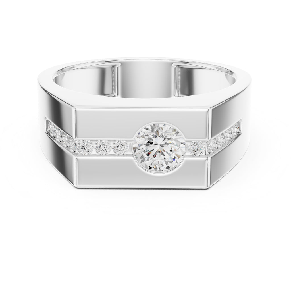 The Apex Channel Ring 0.5ct White Gold