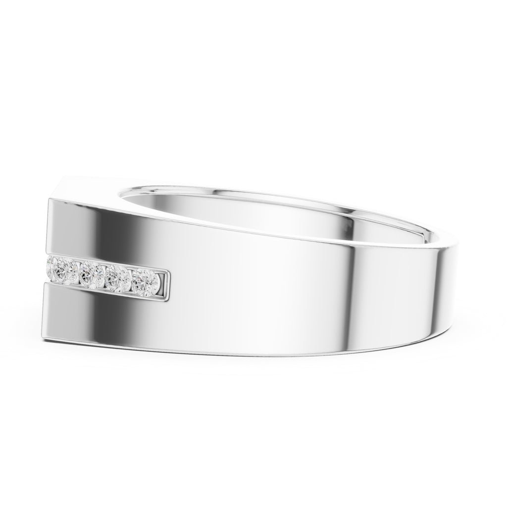 The Apex Channel Ring 0.5ct White Gold