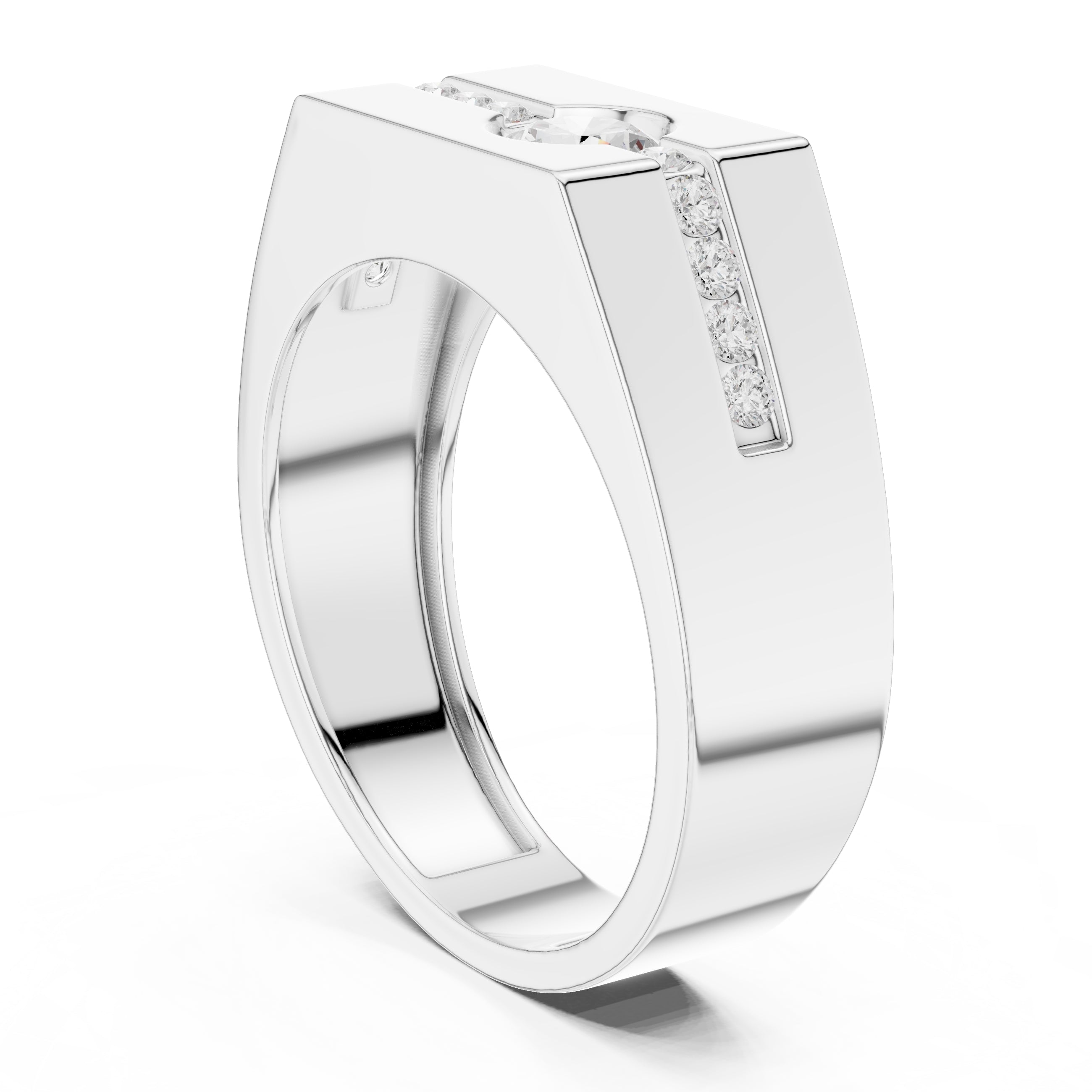 The Apex Channel Ring 0.5ct White Gold