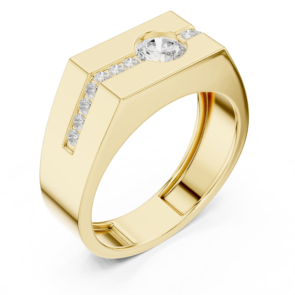 The Apex Channel Ring 0.5ct Yellow Gold