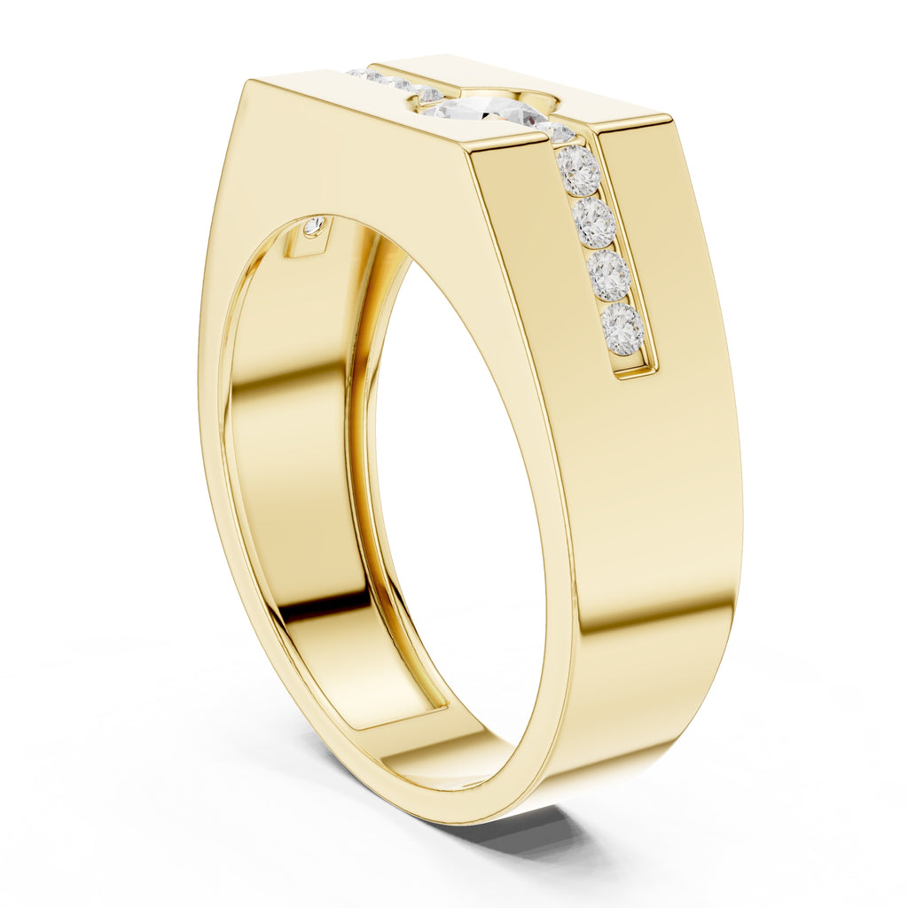 The Apex Channel Ring 0.5ct Yellow Gold