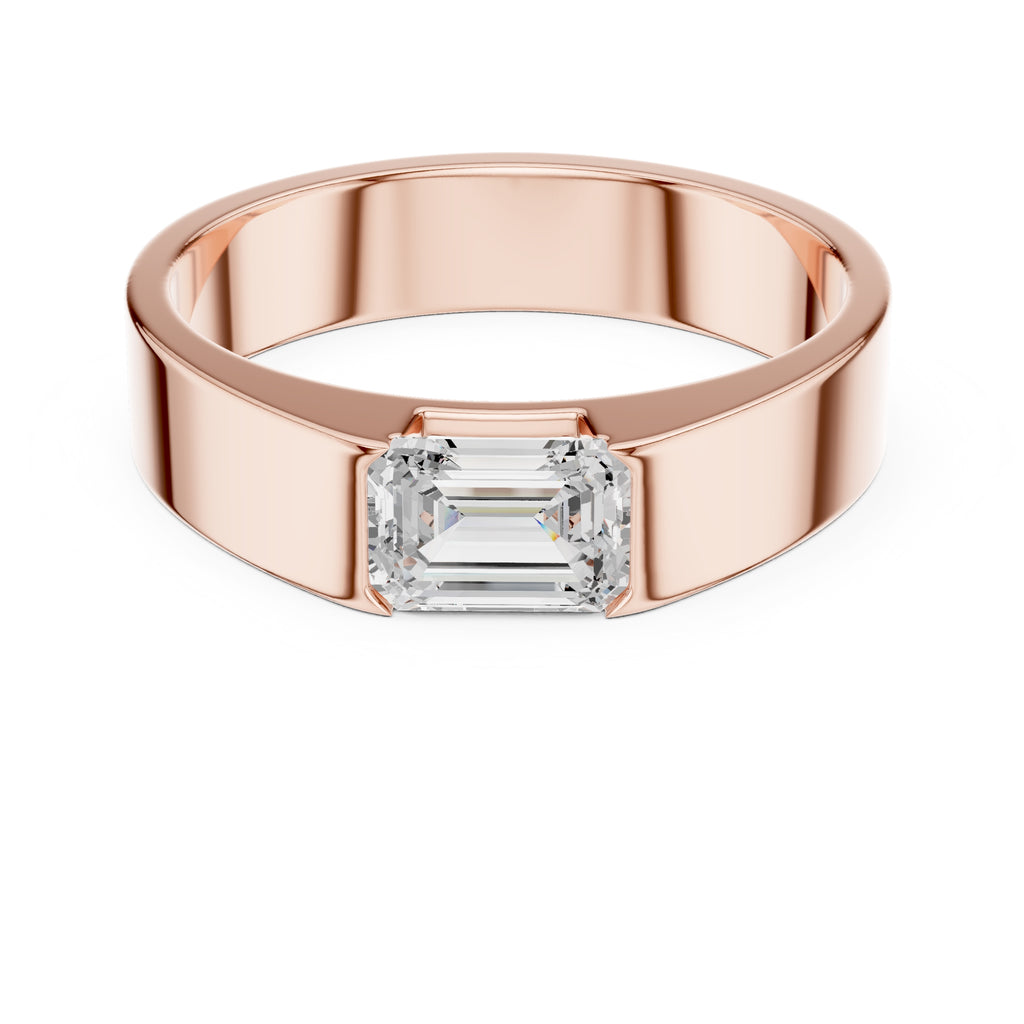 The Horizon Emerald-Cut Band 1.02ct Rose Gold