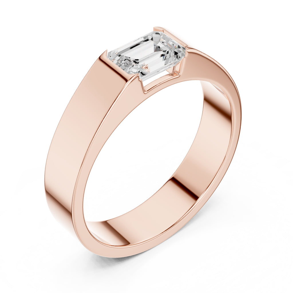 The Horizon Emerald-Cut Band 1.02ct Rose Gold