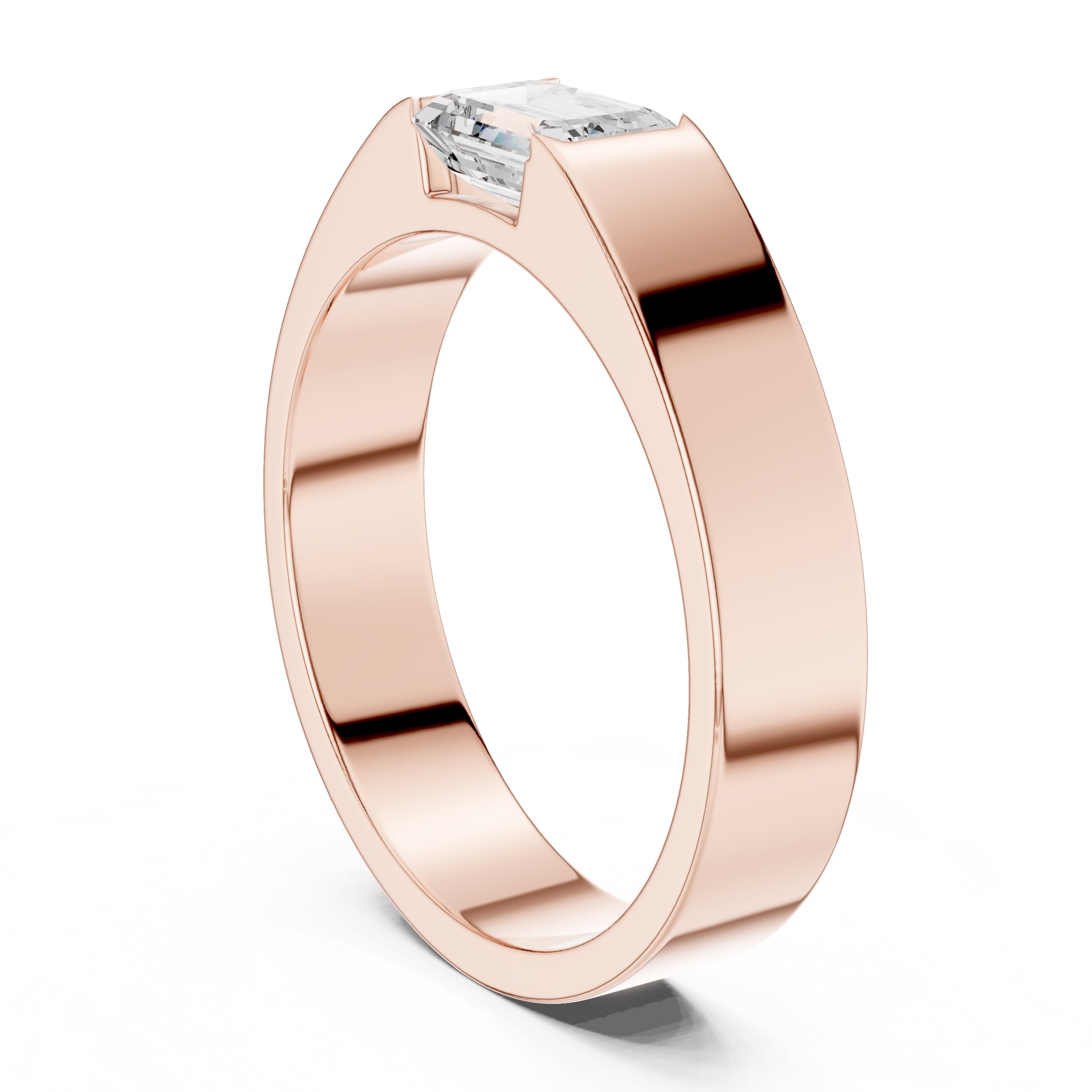 The Horizon Emerald-Cut Band 1.02ct Rose Gold