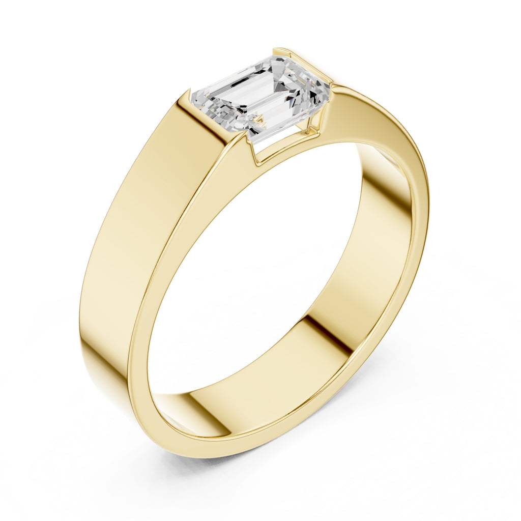 The Horizon Emerald-Cut Band 1.02ct Yellow Gold