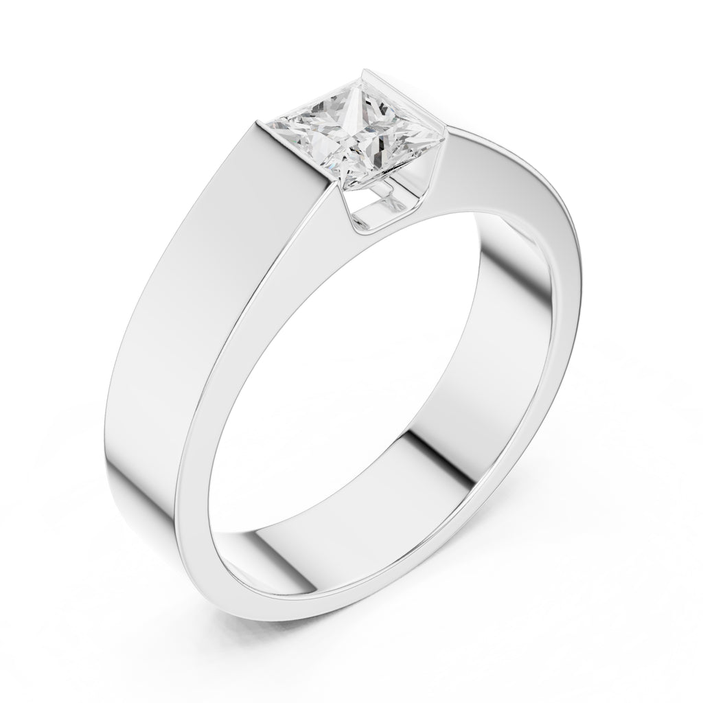 The Monolith Princess-Cut Band 1ct White Gold