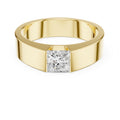 The Monolith Princess-Cut Band 1ct Yellow Gold