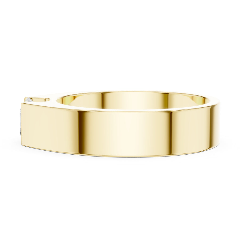 The Monolith Princess-Cut Band 1ct Yellow Gold