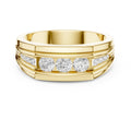 The Cascade Channel Band Yellow Gold