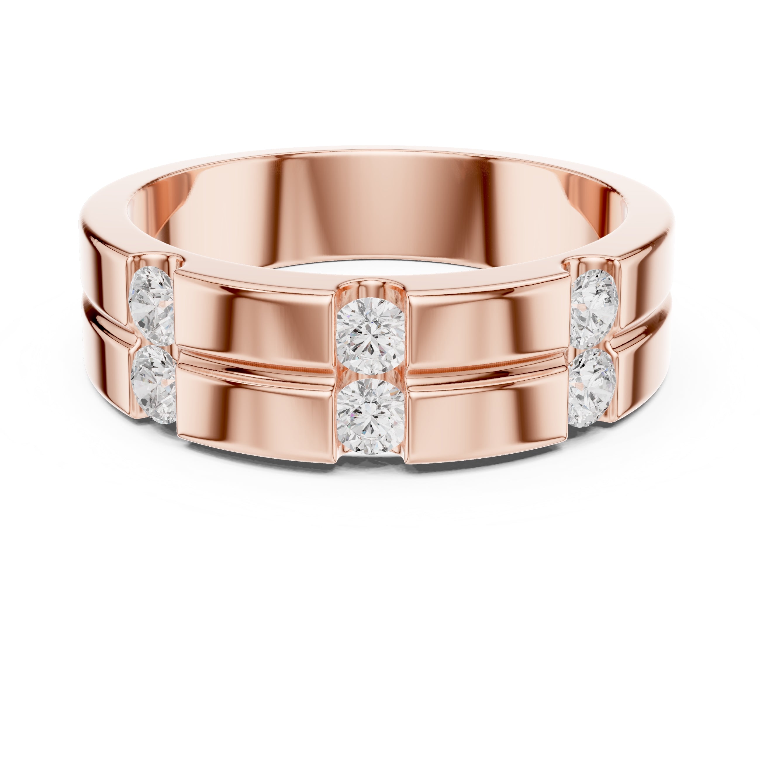 The Meridian Bridge Band Rose Gold