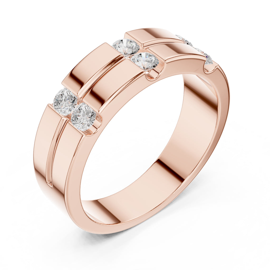The Meridian Bridge Band Rose Gold