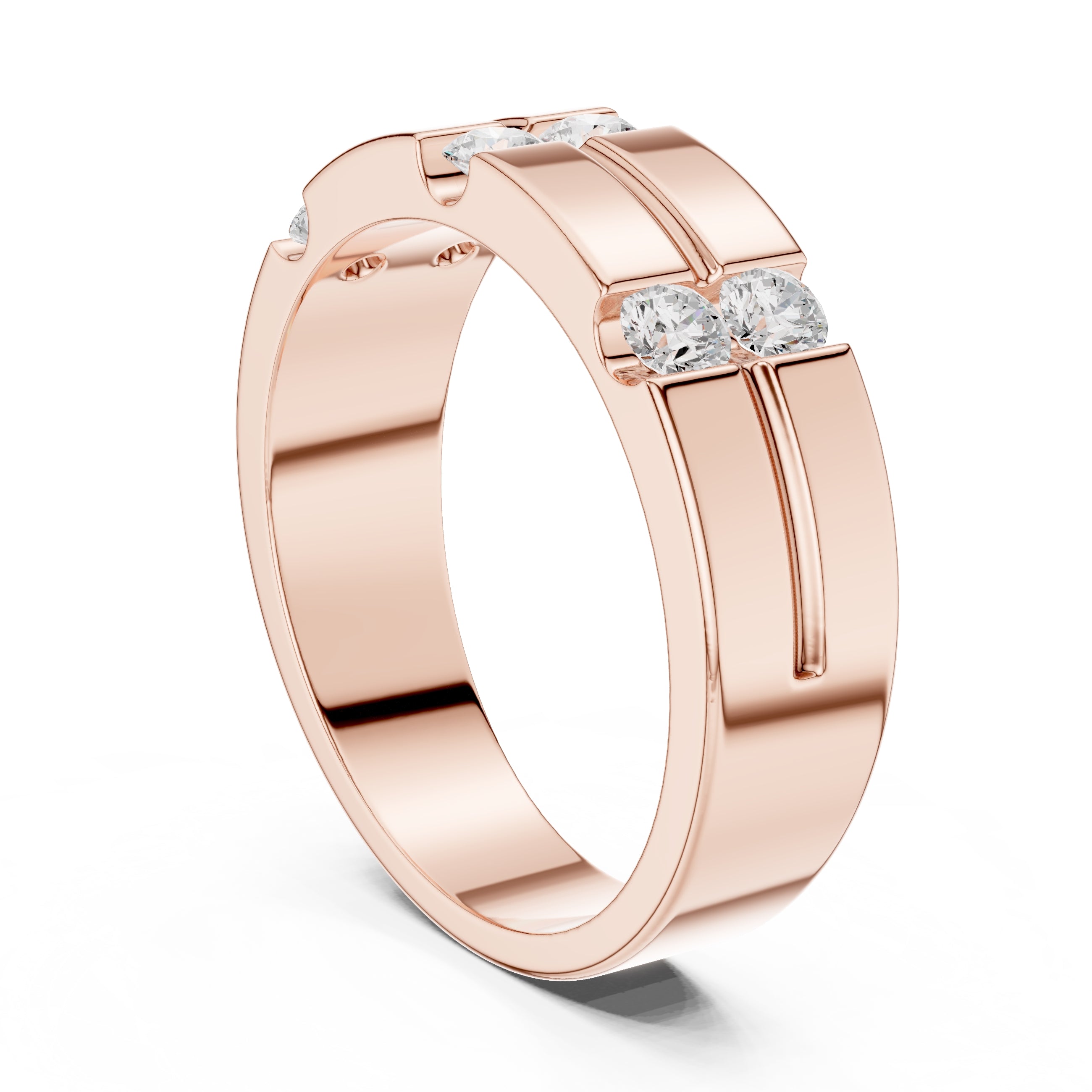 The Meridian Bridge Band Rose Gold