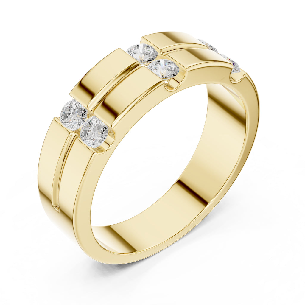 The Meridian Bridge Band Yellow Gold