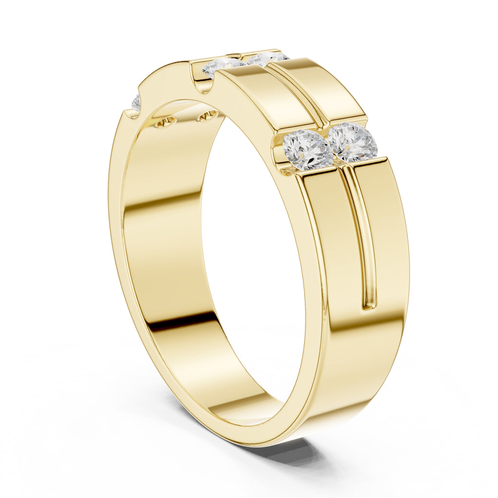 The Meridian Bridge Band Yellow Gold