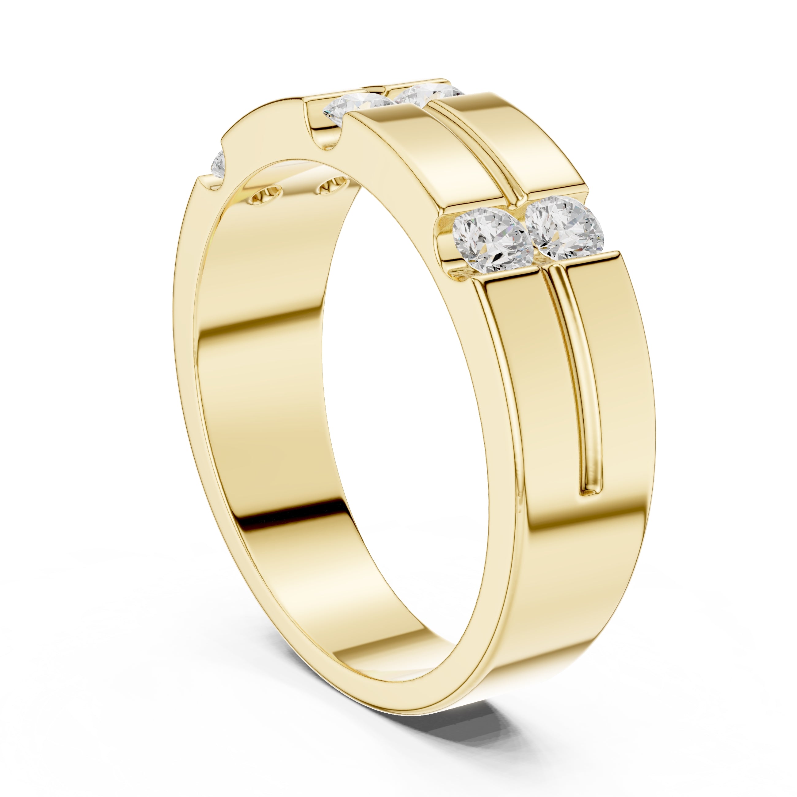 The Meridian Bridge Band Yellow Gold
