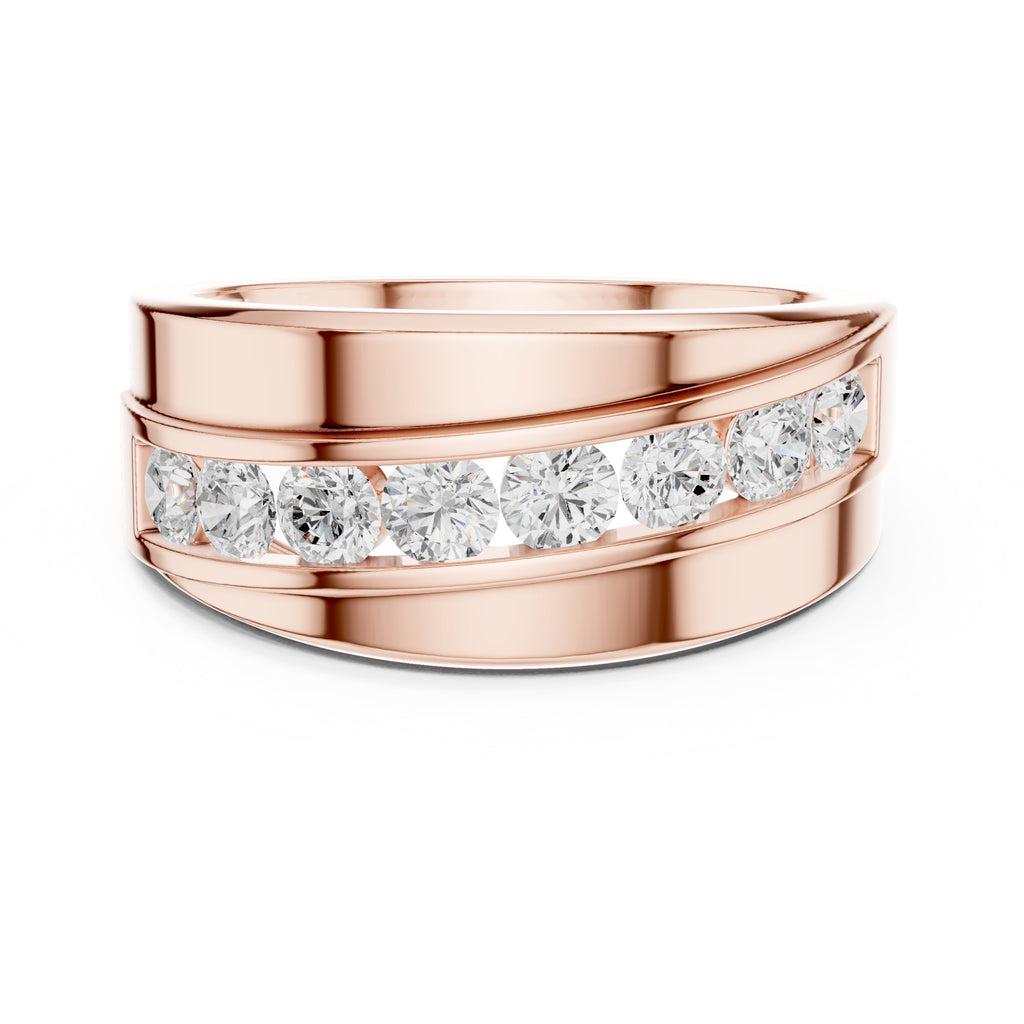 The Horizon Channel Ring Rose Gold