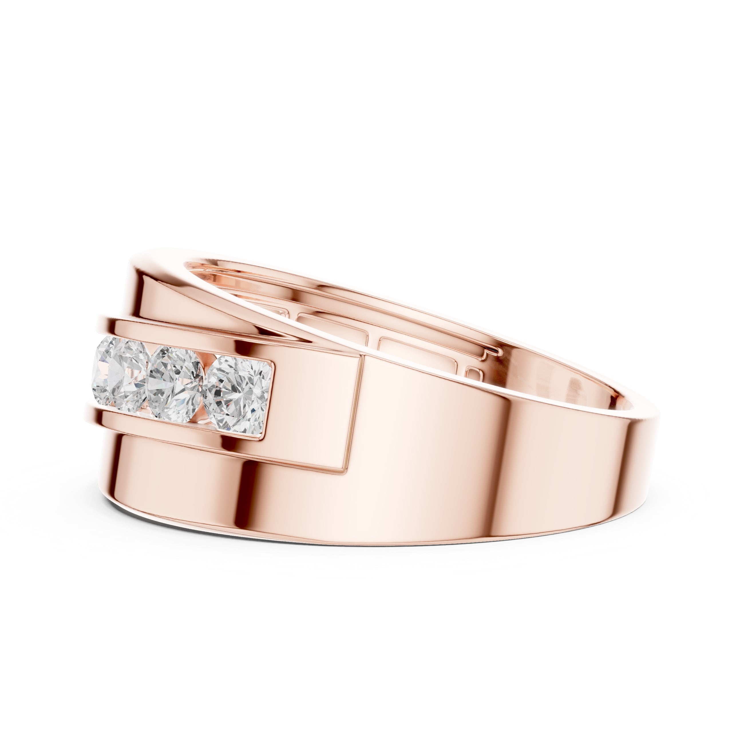 The Horizon Channel Ring Rose Gold