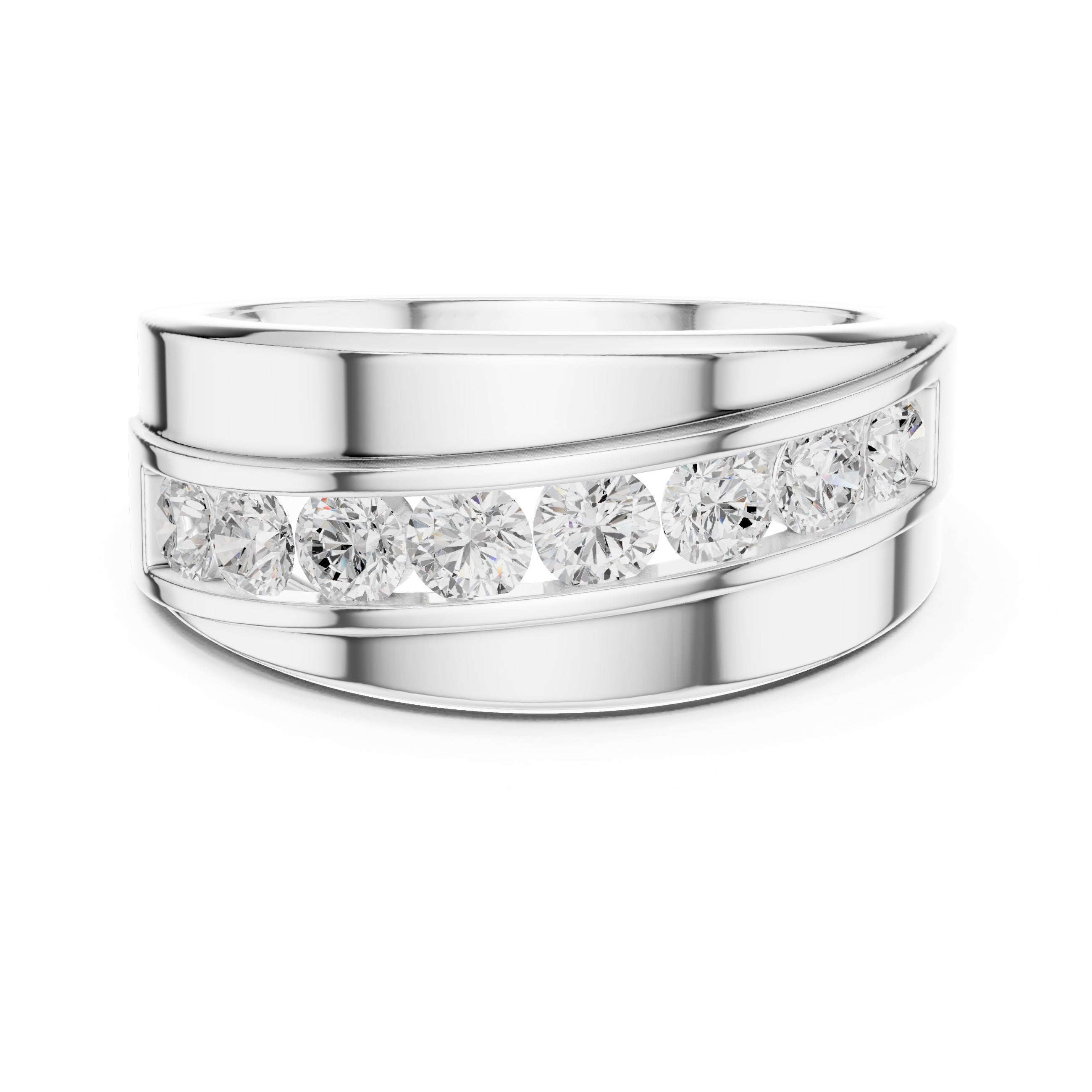 The Horizon Channel Ring White Gold