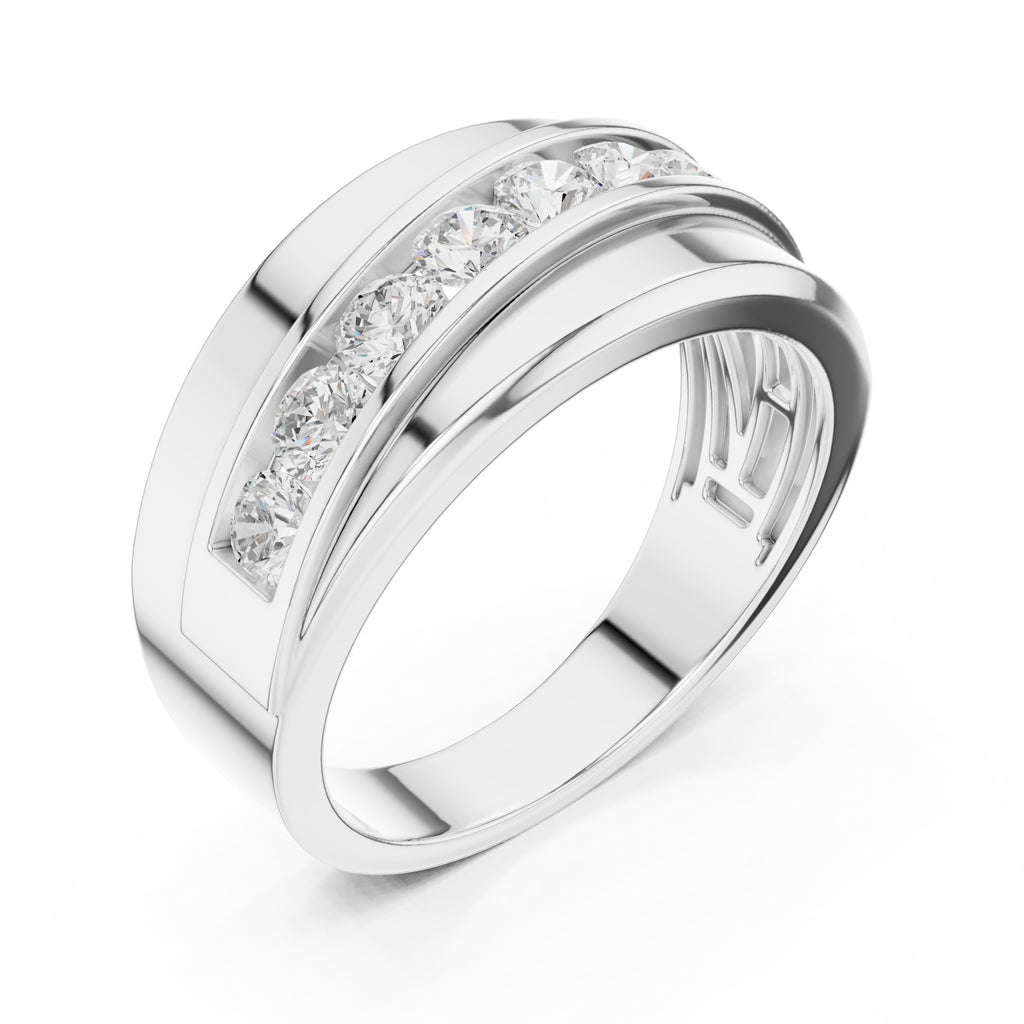 The Horizon Channel Ring White Gold