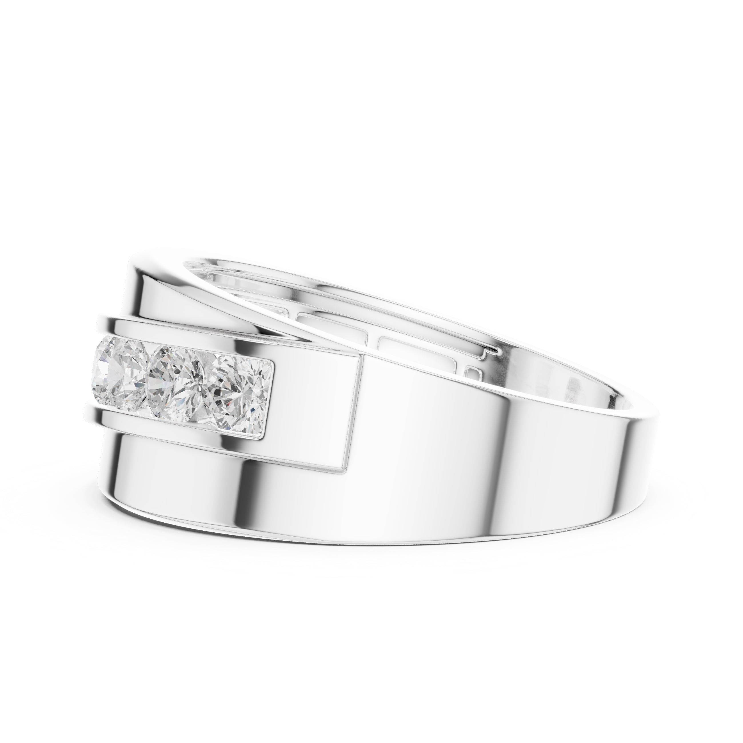 The Horizon Channel Ring White Gold