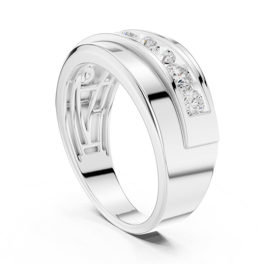 The Horizon Channel Ring White Gold