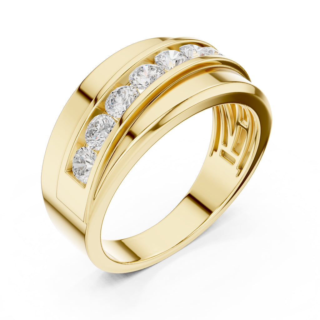 The Horizon Channel Ring Yellow Gold