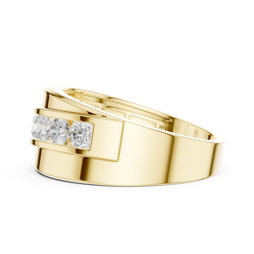 The Horizon Channel Ring Yellow Gold