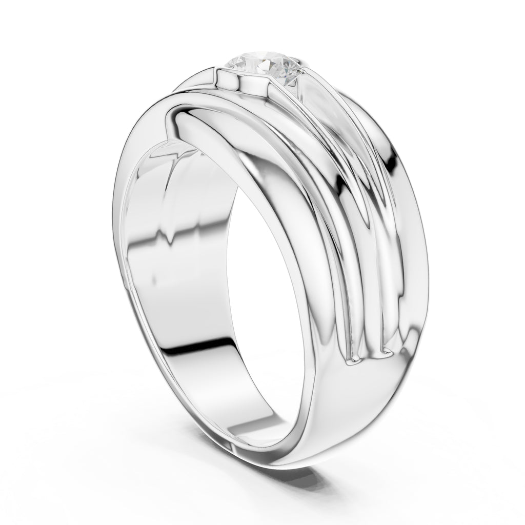 The Dune Sculpted Solitaire 0.5ct White Gold